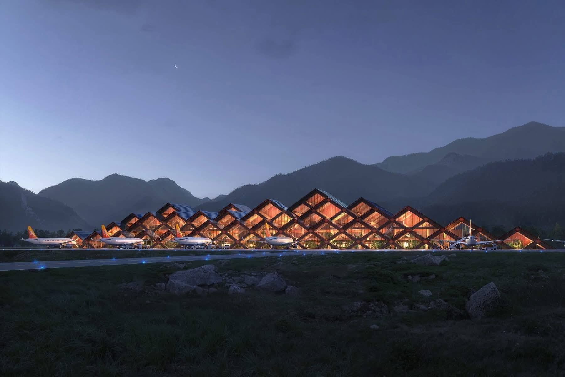 Aéroport de Gelephu - Cour boisée
